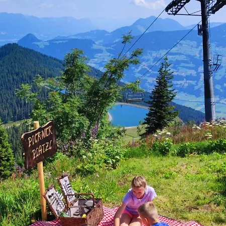 アパート Katharina Bis 5 Personen Mit Saunachalet Und Blick Auf Bergwelt Des Zillertals ヒパッハ